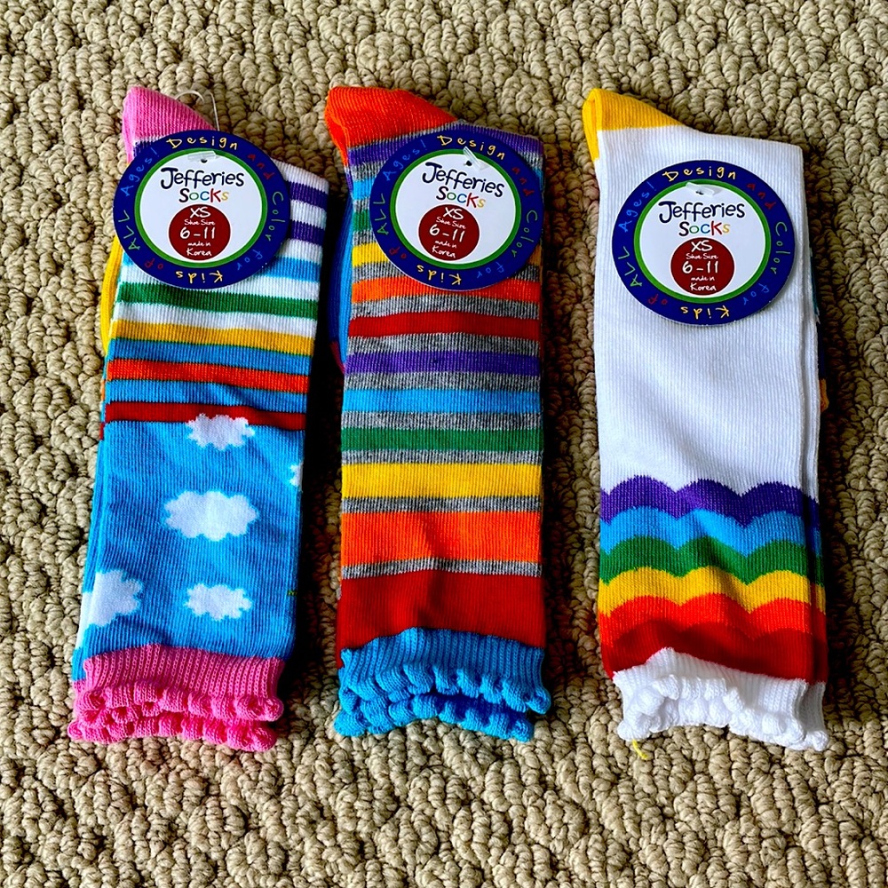 NWT 3 pair Childrens knee-high socks.
